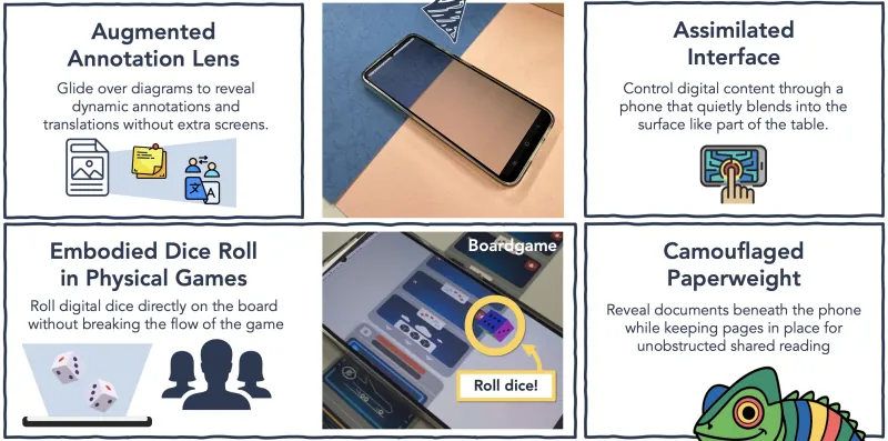 Chameleon: A Surface-Anchored Smartphone AR Prototype with Visually Blended Mobile Display
